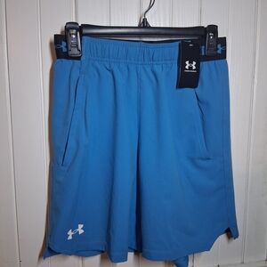 Under Armour Men's Fitted Blue Athletic Shorts